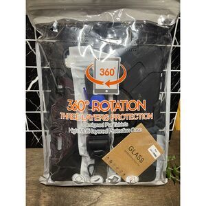 iPad 11” 360° Rotation Case – Three-Layer Protective Cover – Black